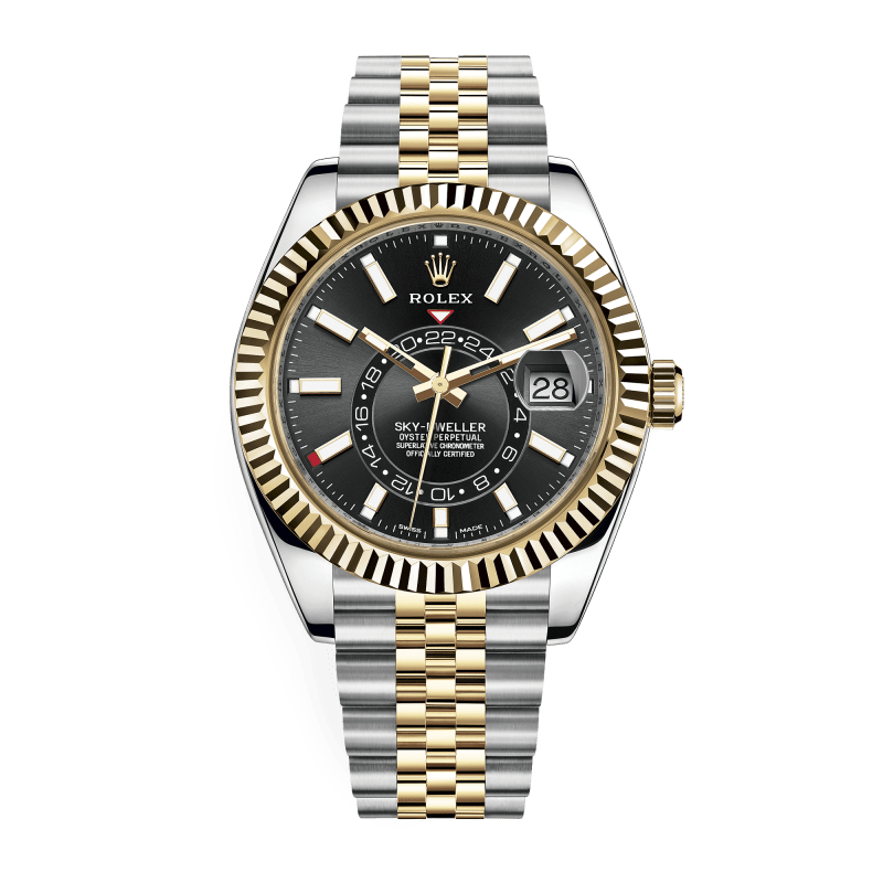 Photo of Sky-Dweller Yellow Gold & Steel Black Dial 42mm