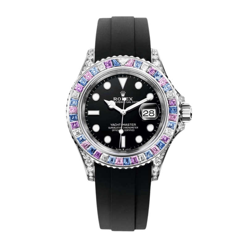 Rolex Day-Date Rose Gold Multi-Color Puzzle Dial 36mm 128235