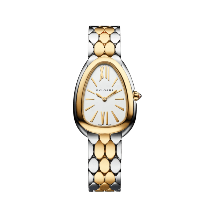 Photo of Serpenti Seduttori Yellow Gold & Steel White Dial 33mm