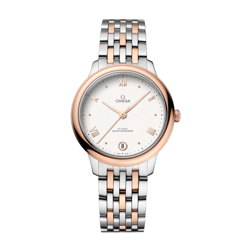 Photo of De Ville Chronometer Rose Gold & Steel White Dial 34mm