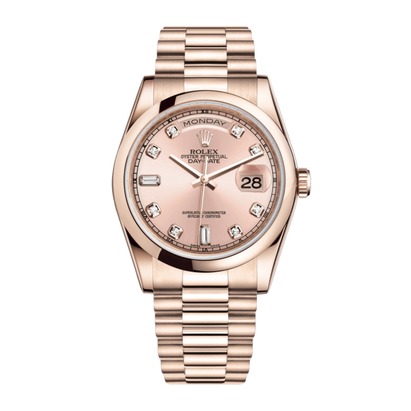 Photo of Day-Date 36 Rose Gold Pink Dial 36mm