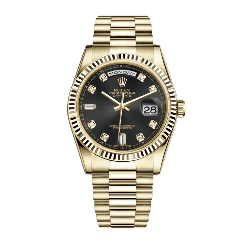 Photo of Day-Date Yellow Gold Black Dial 36mm