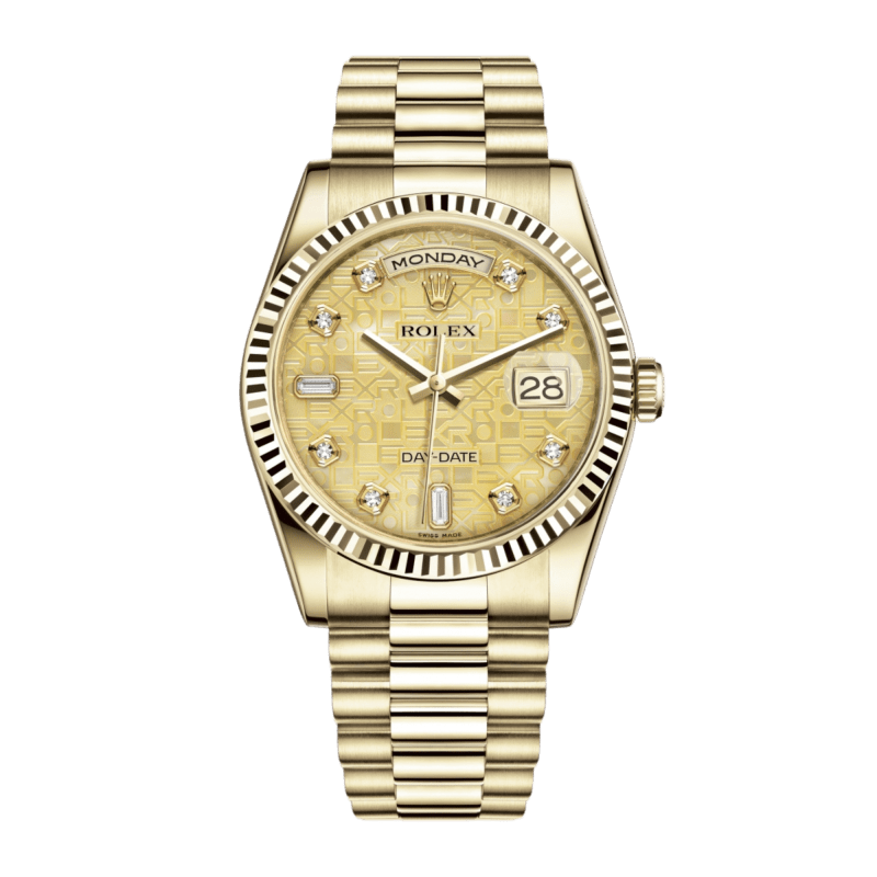 Photo of Day-Date 36 Yellow Gold Champagne Computer Dial 36mm