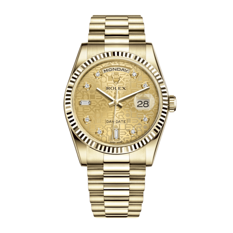 Photo of Day-Date 36 Yellow Gold Champagne Computer Dial 36mm