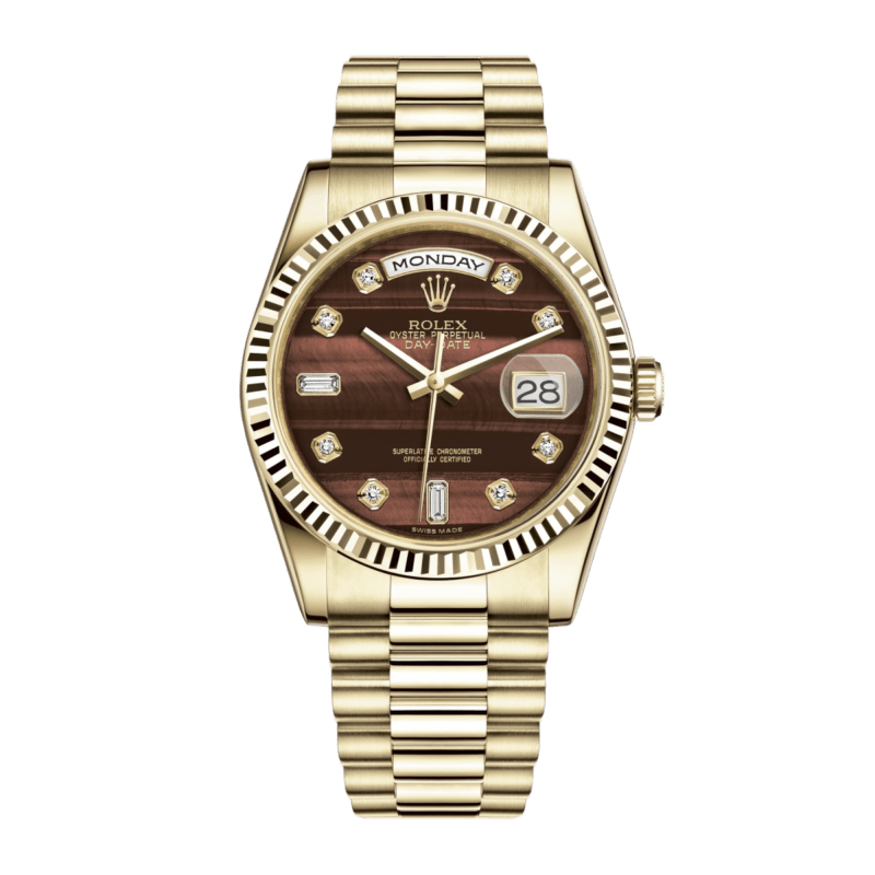 Photo of Day-Date 36 Yellow Gold Brown Dial 36mm