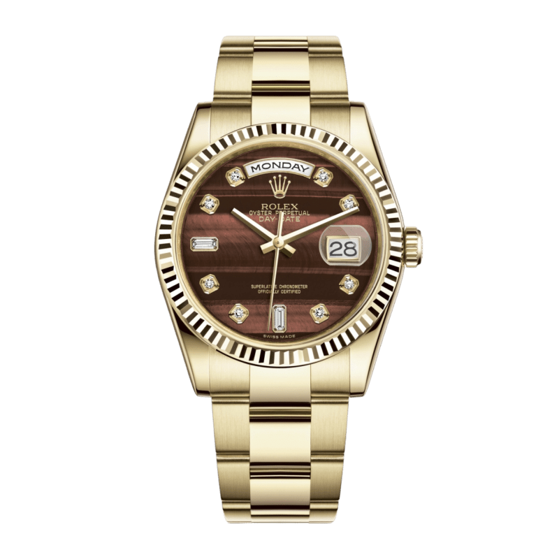 Photo of Day-Date 36 Yellow Gold Brown Dial 36mm