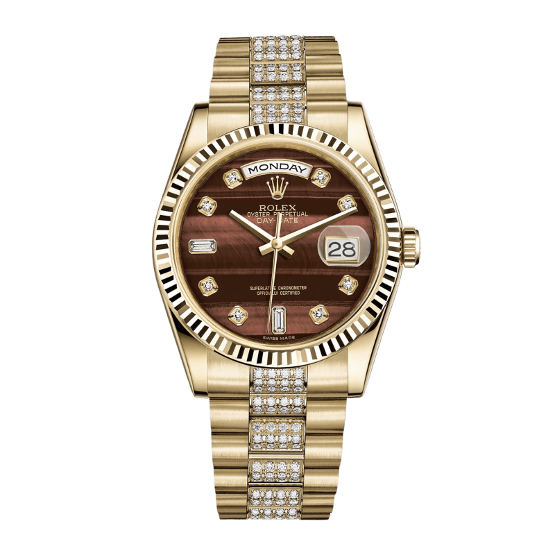 Photo of Day-Date 36 Yellow Gold Brown Dial 36mm