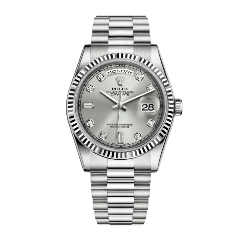 Photo of Day-Date White Gold Silver Dial 36mm