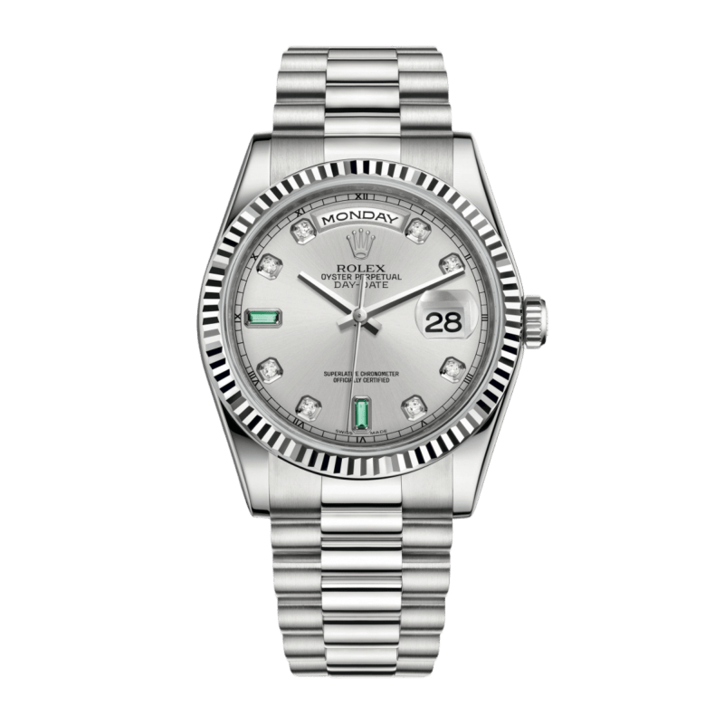 Photo of Day-Date 36 White Gold Silver Dial 36mm