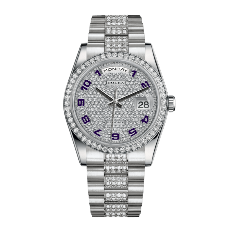 Photo of Day-Date 36 Platinum Diamond Pave Dial 36mm