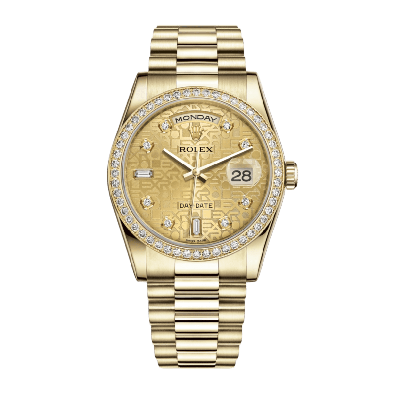 Photo of Day-Date 36 Yellow Gold Champagne Computer Dial 36mm