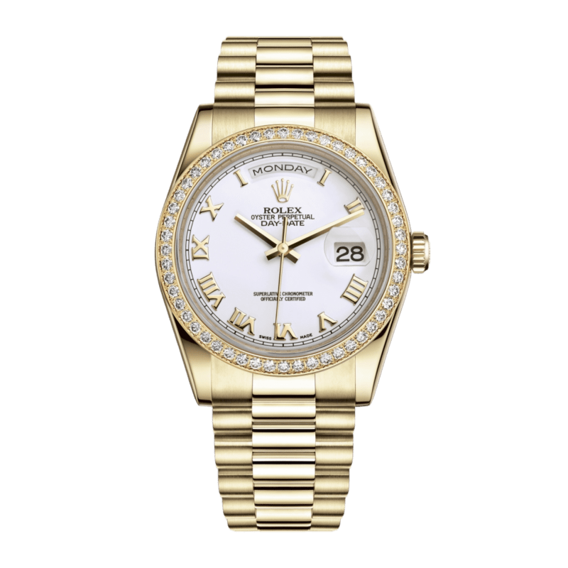 Photo of Day-Date 36 Yellow Gold White Dial 36mm