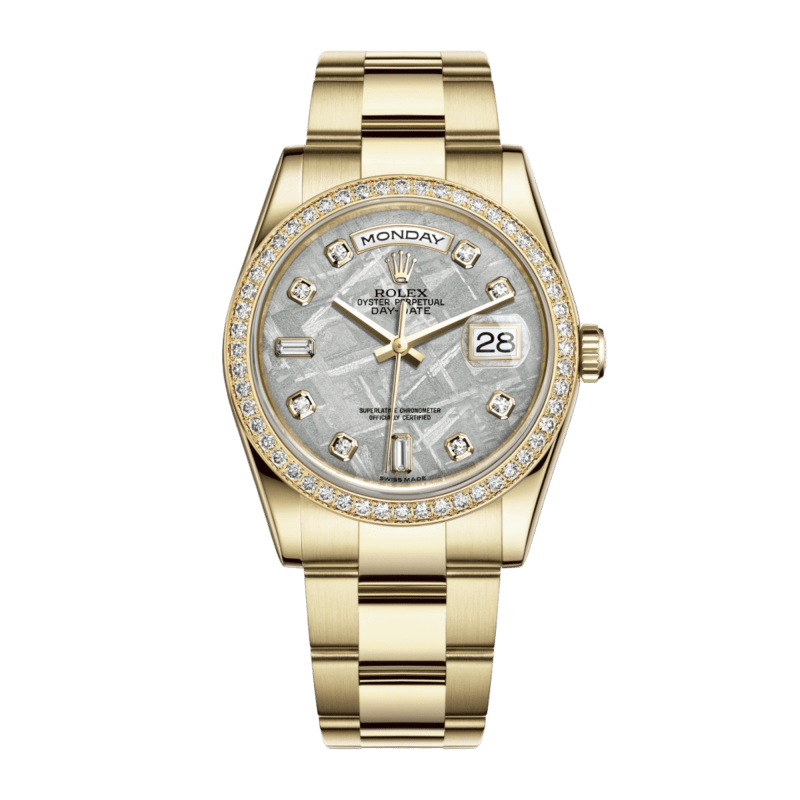 Photo of Day-Date 36 Yellow Gold Diamond Meteorite Dial 36mm
