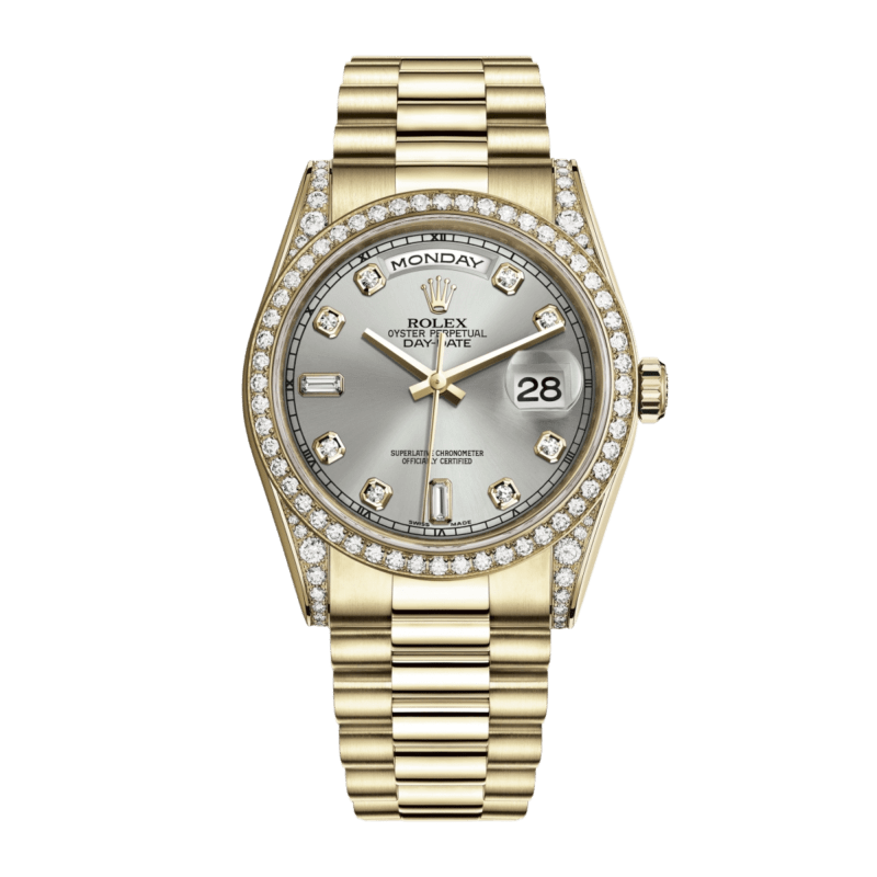 Photo of Day-Date 36 Yellow Gold Silver Dial 36mm