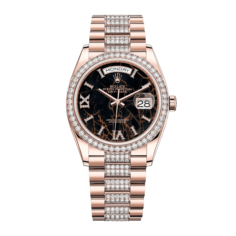 Photo of Day-Date 36 Rose Gold Black Dial 36mm