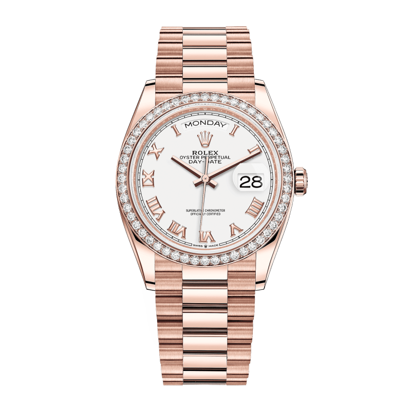 Photo of Day-Date 36 Rose Gold White Dial 36mm