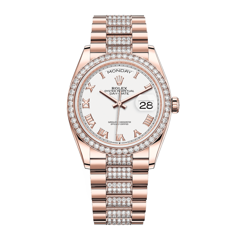 Photo of Day-Date 36 Rose Gold White Dial 36mm