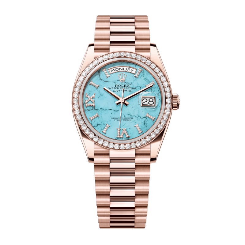 Photo of Day-Date 36 Rose Gold Blue Dial 36mm