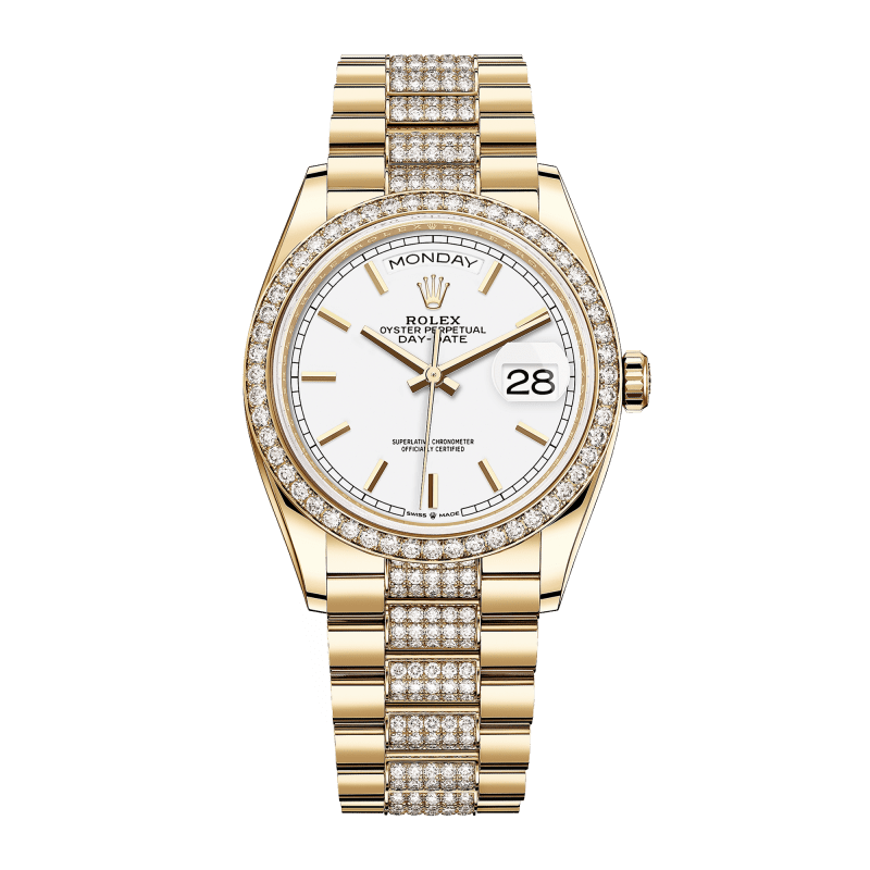 Photo of Day-Date 36 Yellow Gold White Dial 36mm