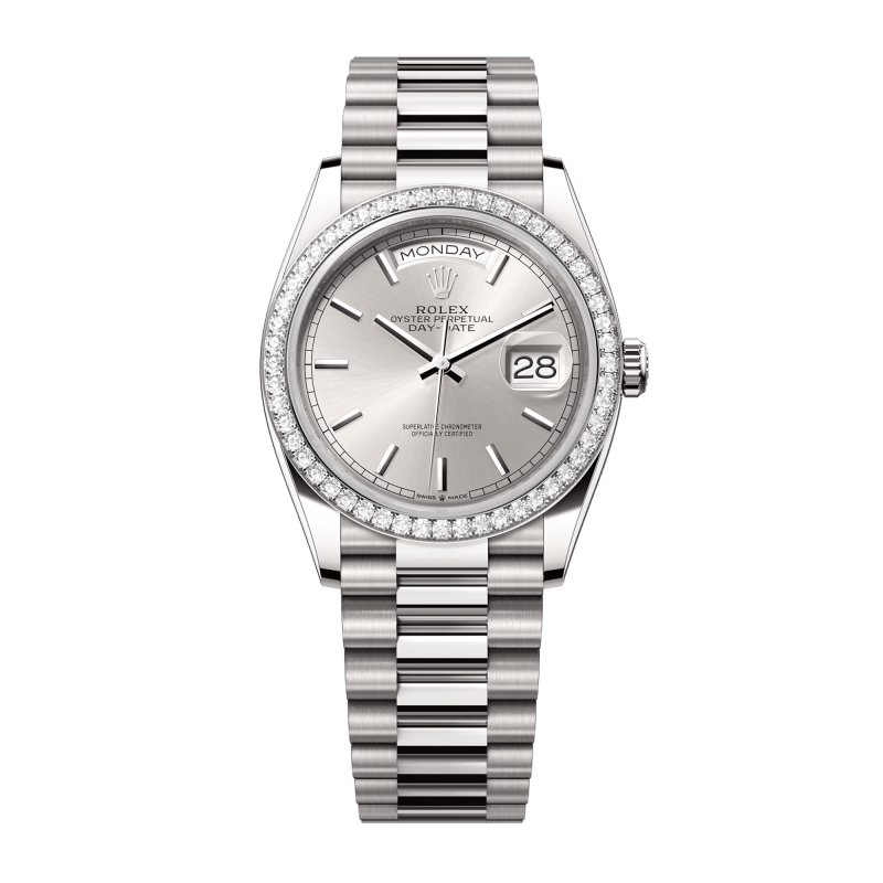 Photo of Day-Date 36 White Gold Silver Dial 36mm
