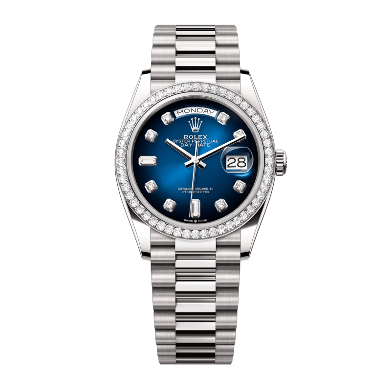 Photo of Day-Date White Gold Blue Dial 36mm