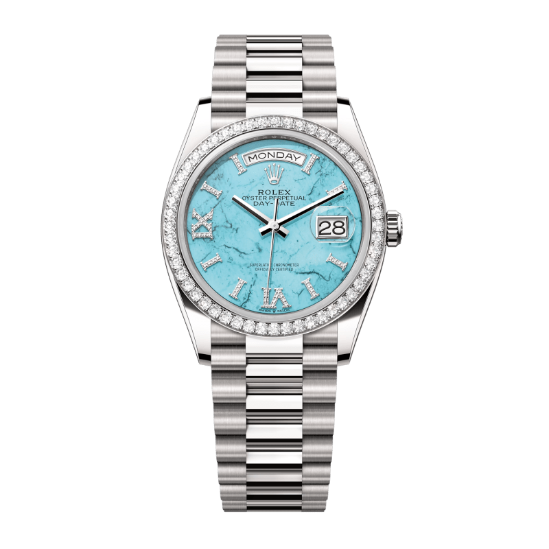 Photo of Day-Date 36 White Gold Blue Dial 36mm
