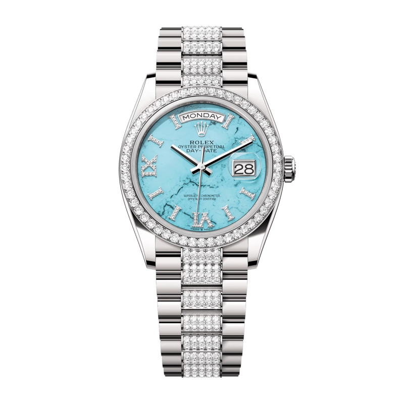 Photo of Day-Date 36 White Gold Blue Dial 36mm