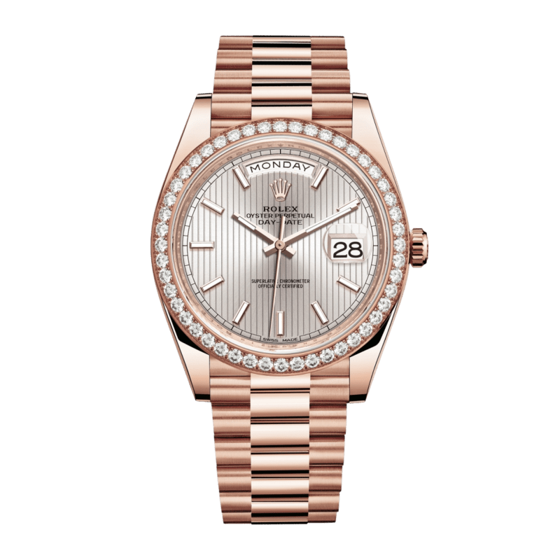 Photo of Day-Date 40 Rose Gold Grey Dial 40mm