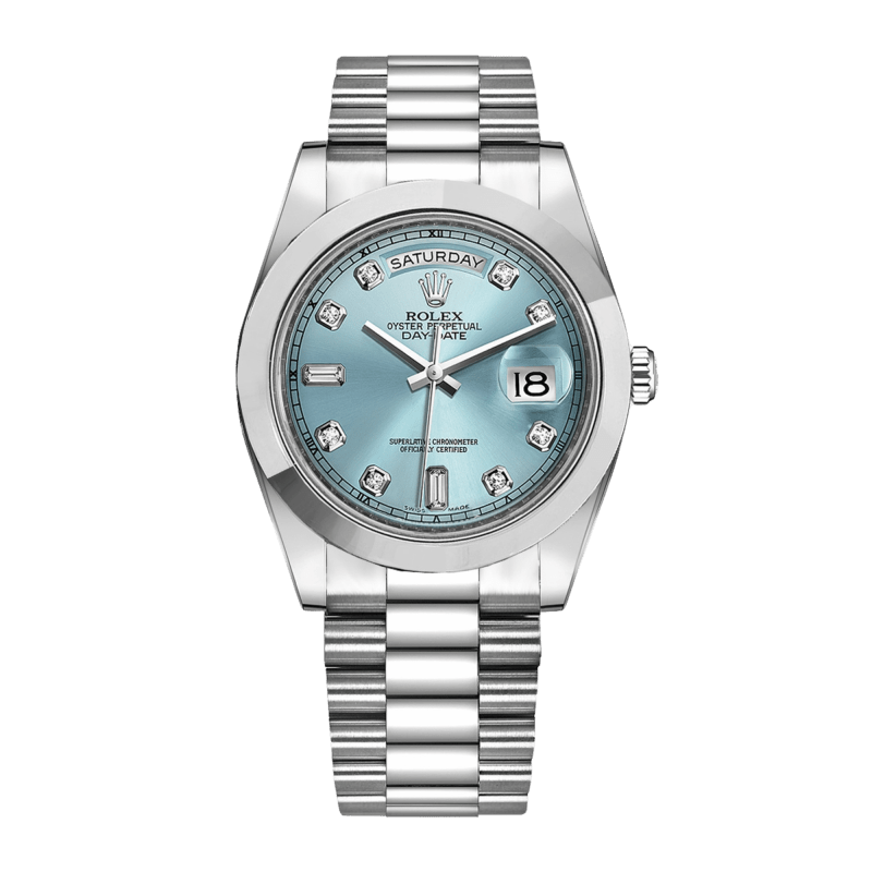 Photo of Day-Date II Platinum Blue Dial 41mm