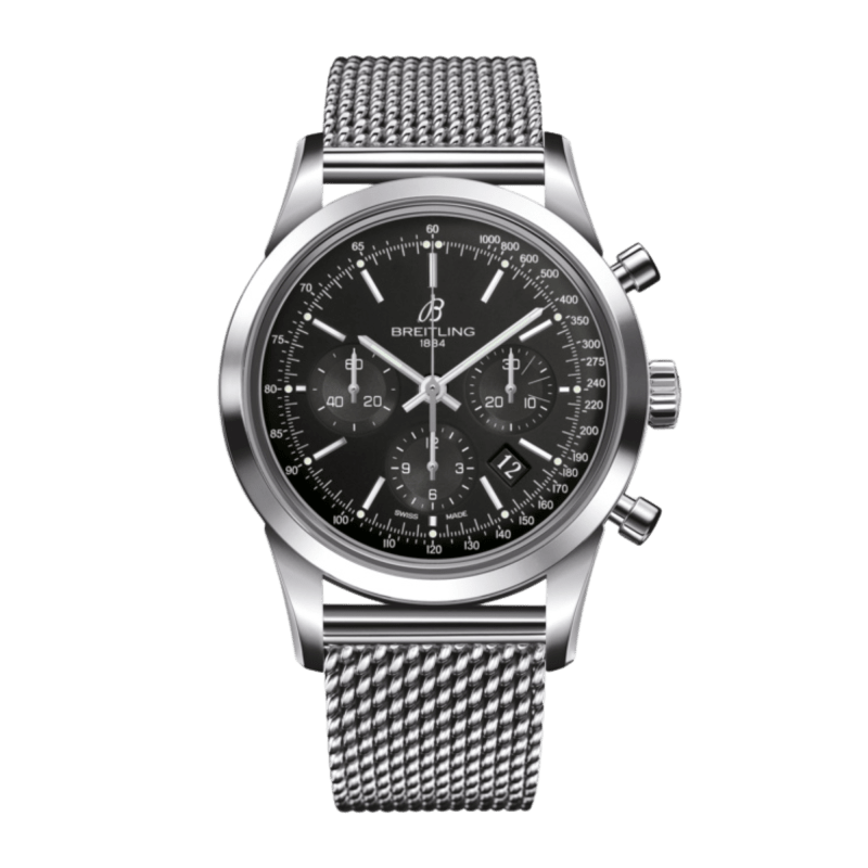 Photo of Transocean Chronograph Steel Black Dial 43mm
