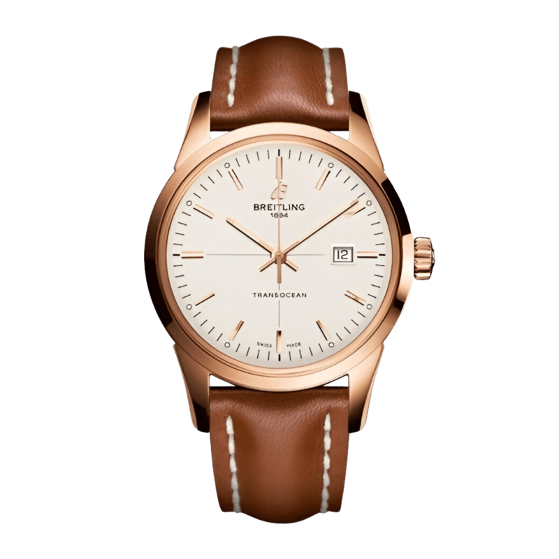 Photo of Transocean Rose Gold Silver Dial 43mm