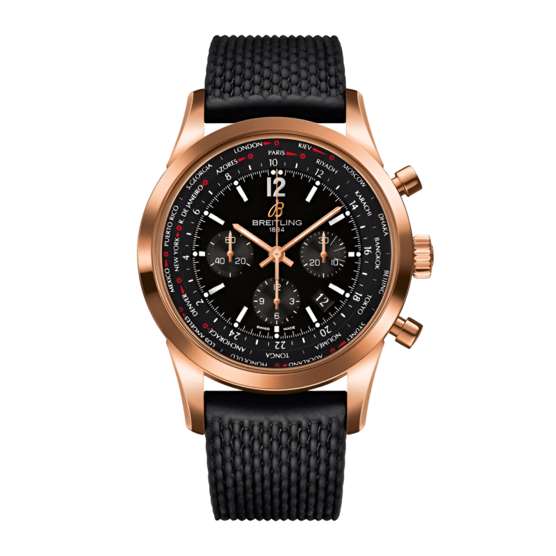Photo of Transocean Chronograph Rose Gold Black Dial 46mm