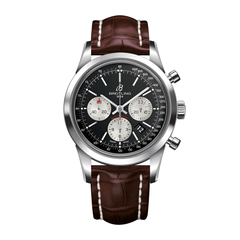 Photo of Transocean Chronograph Steel Black Dial 43mm