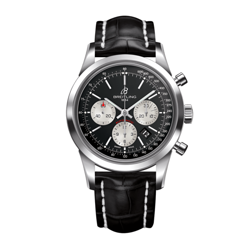 Photo of Transocean Chronograph Steel Black Dial 43mm