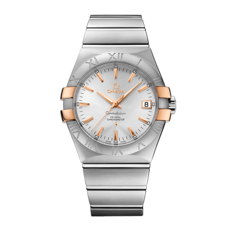 OMEGA Constellation 腕時計 クォーツ Omega Constellation Rose Gold Silver Dial 35mm 123.53.35.60.52.001