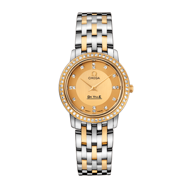 Photo of De Ville Yellow Gold & Steel Champagne Dial 27mm