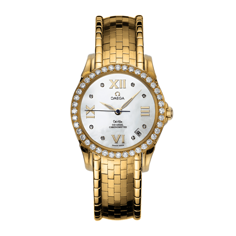Omega De Ville Yellow Gold White Dial 22mm 4170.76.00 - Make an