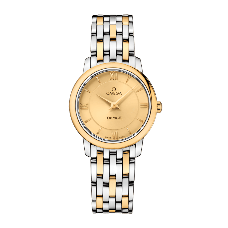 Photo of De Ville Yellow Gold & Steel Champagne Dial 27mm