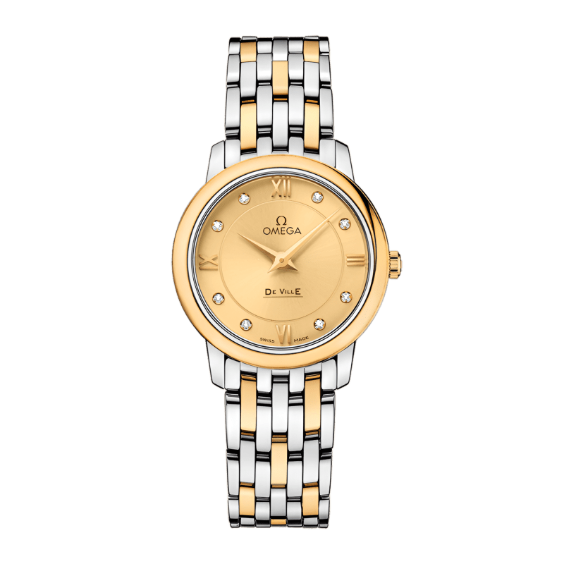 Photo of De Ville Yellow Gold & Steel Champagne Dial 27mm