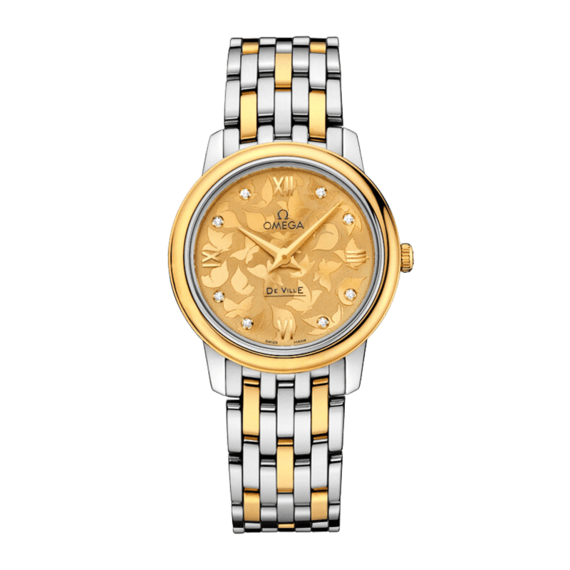 Photo of De Ville Yellow Gold & Steel Champagne Dial 27mm