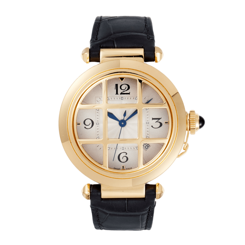 Photo of Pasha de Cartier 41 Yellow Gold White Dial