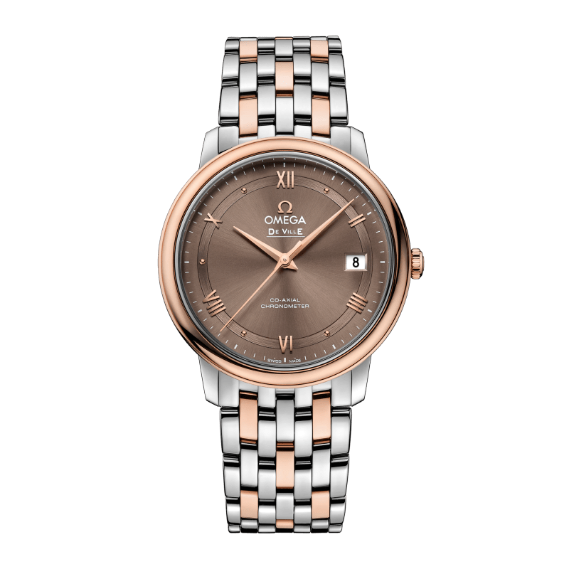 Photo of De Ville Prestige Rose Gold & Steel Champagne Dial 36mm