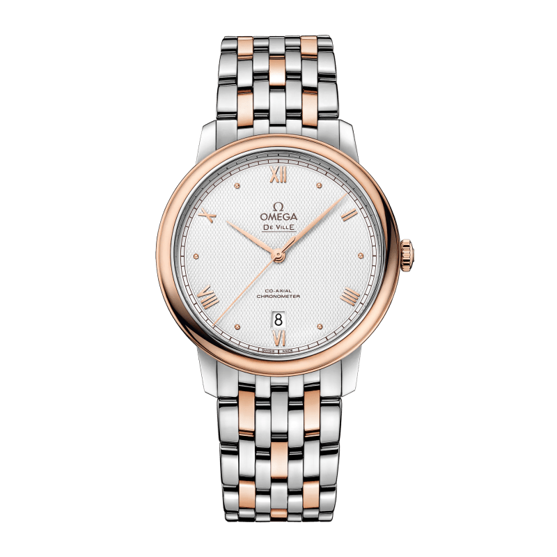 Photo of De Ville Prestige Rose Gold & Steel Silver Dial 39mm