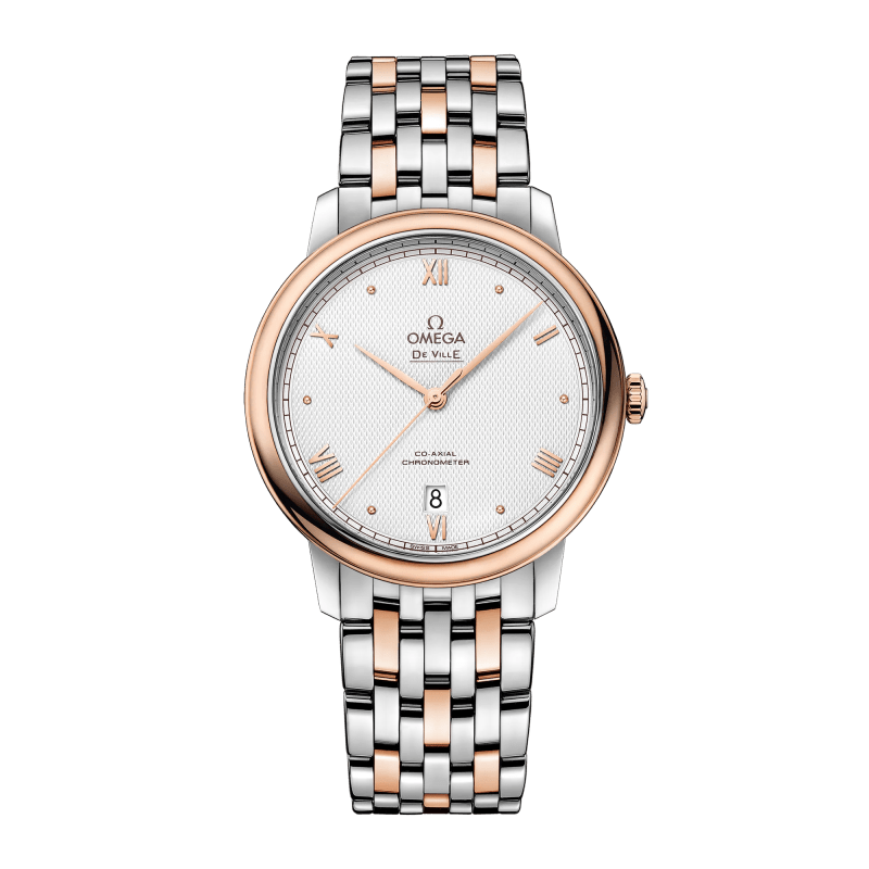 Photo of De Ville Prestige Rose Gold & Steel Silver Dial 39mm