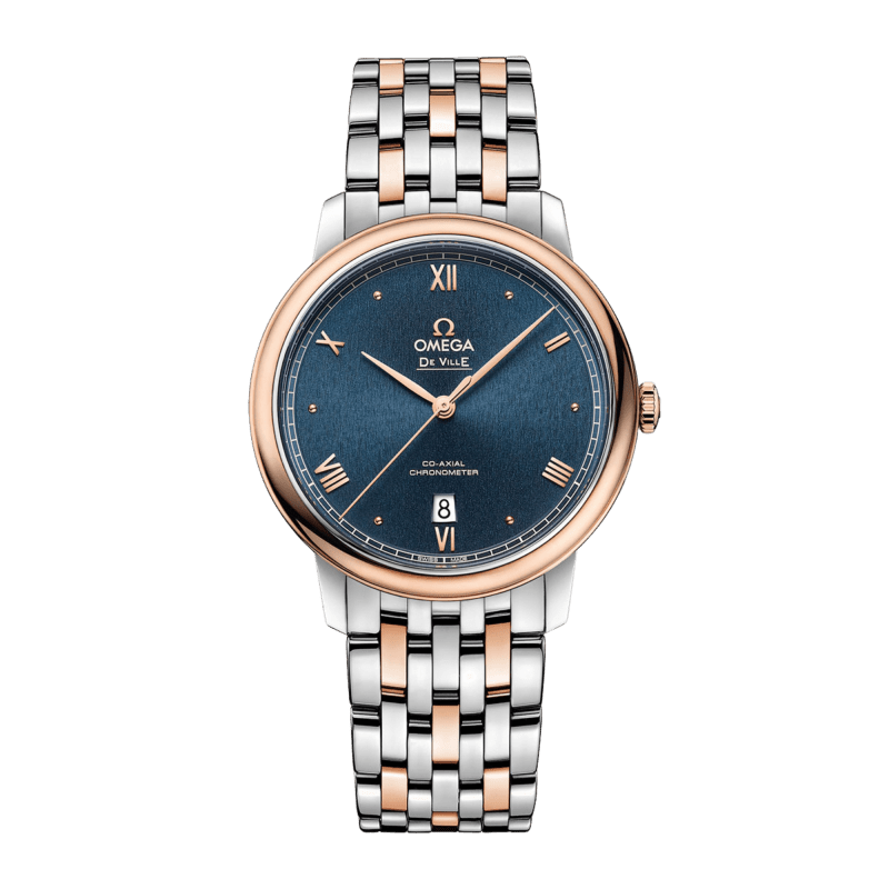 Photo of De Ville Prestige Rose Gold & Steel Blue Dial 39mm