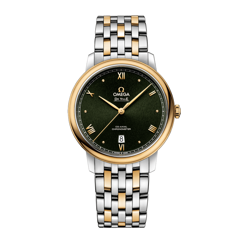 Photo of De Ville Prestige Yellow Gold & Steel Green Dial 39mm