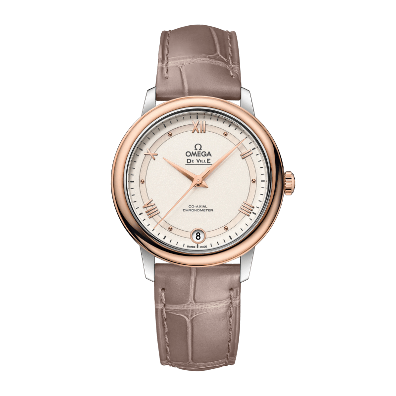 Photo of De Ville Prestige Rose Gold & Steel White Dial 32mm