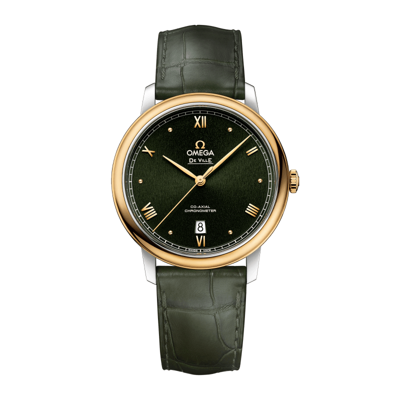Photo of De Ville Prestige Yellow Gold & Steel Green Dial 39mm