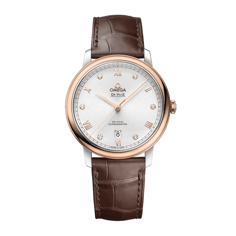 Photo of De Ville Prestige Rose Gold & Steel Silver Dial 39mm