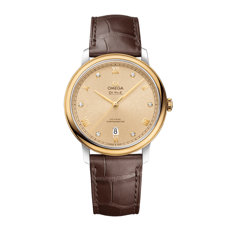 Photo of De Ville Prestige Yellow Gold & Steel Champagne Dial 39mm